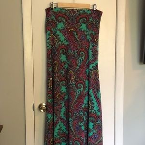 Paisley maxi skirt